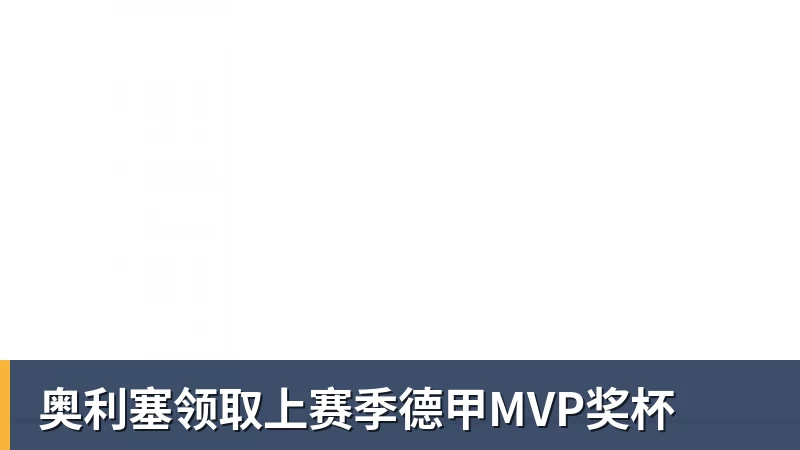 奥利塞领取上赛季德甲MVP奖杯
